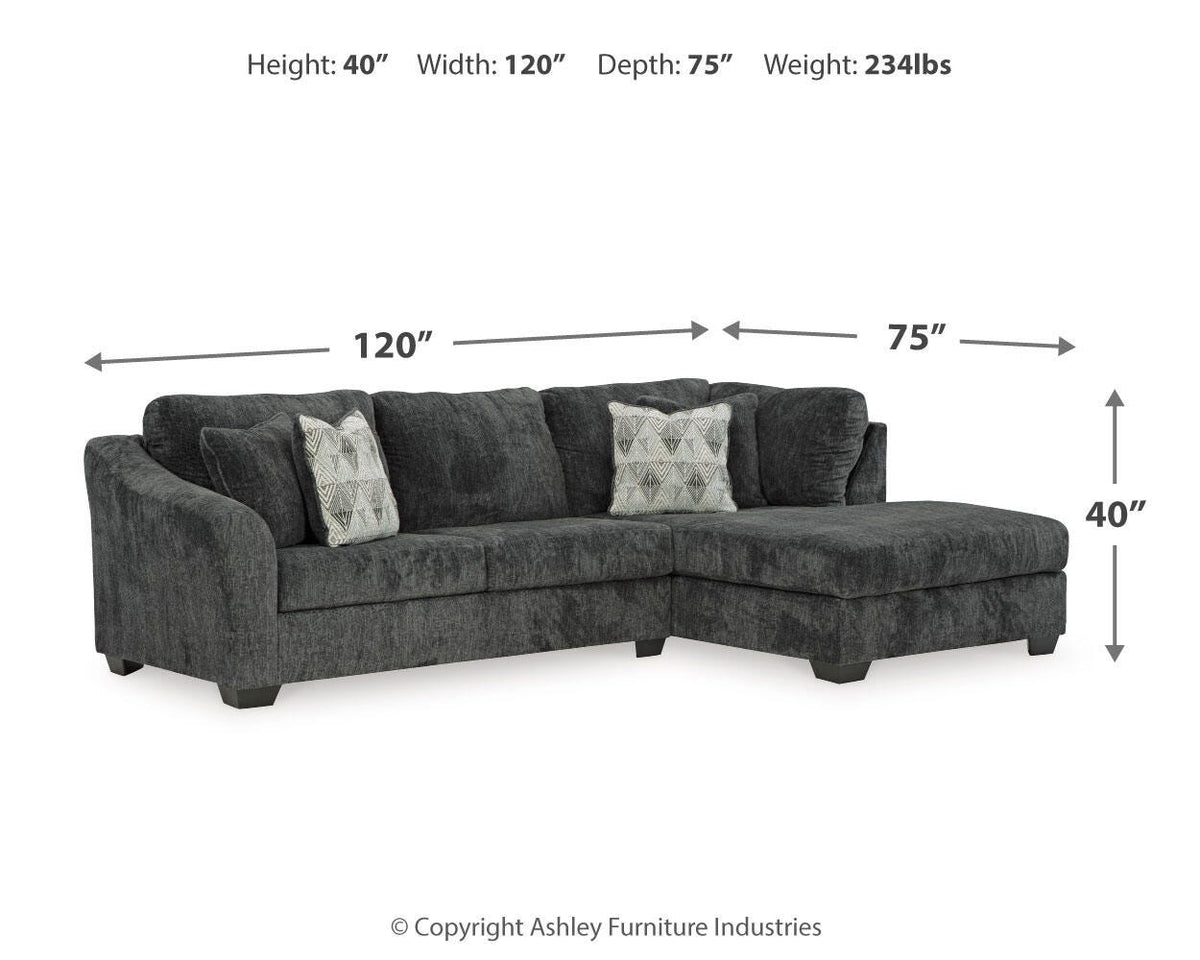 Biddeford Shadow 2-Piece Sectional with Ottoman - image 7