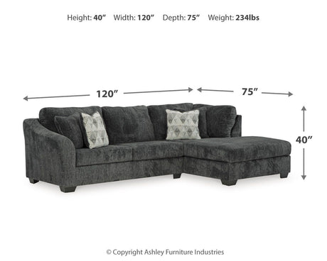 Biddeford Shadow 2-Piece Sectional with Ottoman - image 7