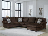 Additional main view of Kimlee Chocolate Velvet 3-Piece Sectional