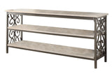 Fairhope Feminine Modern Sleek Faux Marble Metal Storage Tv Stand/sofa Table - Ella Furniture