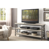 Fairhope Black Metal Modern Faux Marble And Metal Tv Stand/sofa Table - Ella Furniture