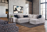 Side view of Behold Gray Sectional sofa