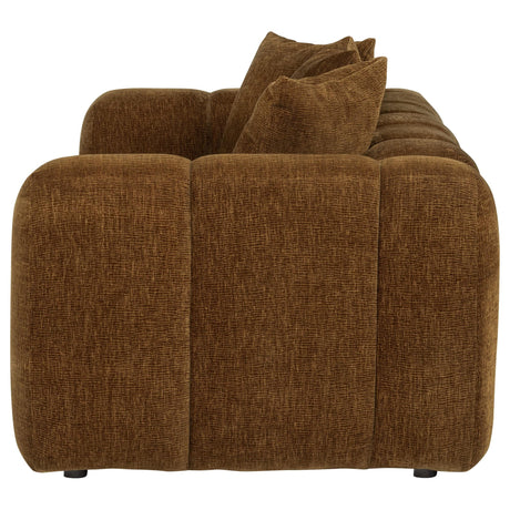 Lazaro Fabric Upholstered Wide Channel Loveseat Bronze — product image 5