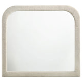Sonya bedroom mirror side angle highlighting tuft detail