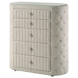 Top view showing tempered glass surface of Sonya chest