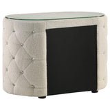 Sonya nightstand in styled bedroom