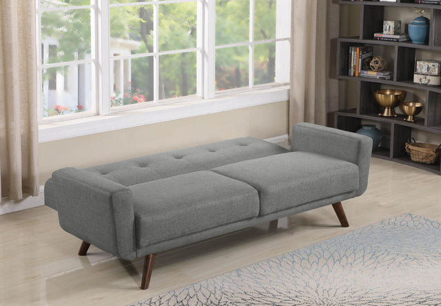 Hilda Tufted Upholstered Sofa Bed Grey - Ella Furniture