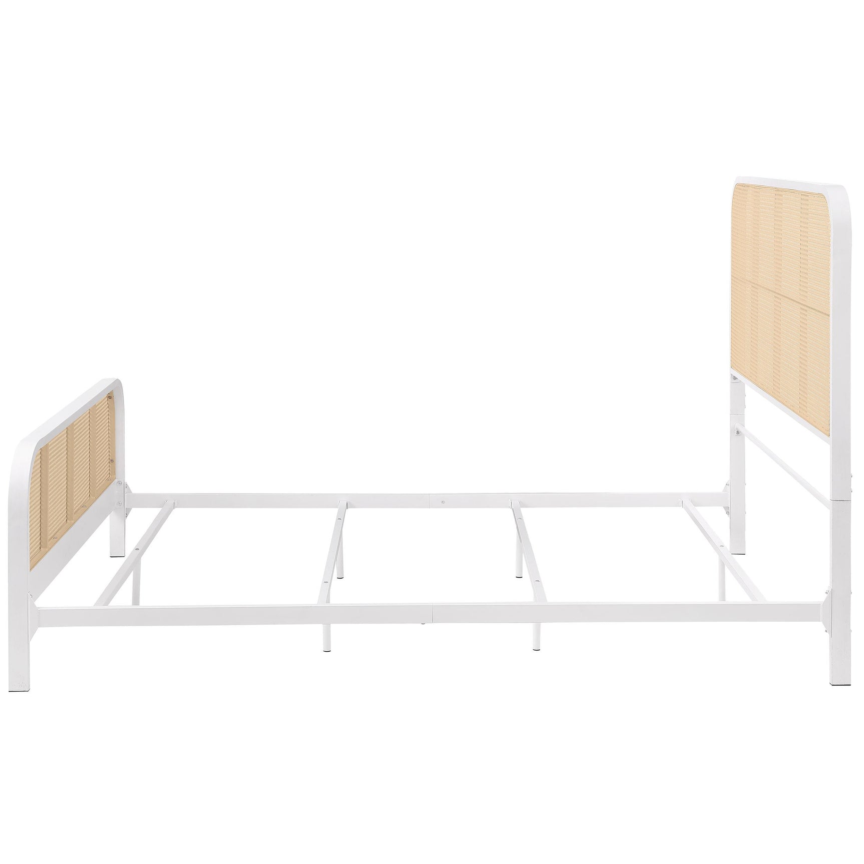 Plastic glides under metal bed frame for floor protection