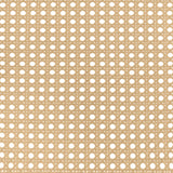 Partial bed frame view highlighting weave and metal details