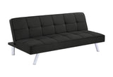 Joel Sofa Bed converted to bed position with tufted backrest flat