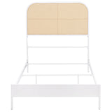 Side view of Amherst Twin Bed showing length and metal construction