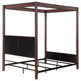 Zimmerlee Eastern King canopy bed headboard overview