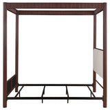 Zimmerlee canopy bed rust brown full length profile
