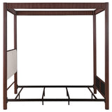 Zimmerlee canopy bed rust brown canopy top metal frame