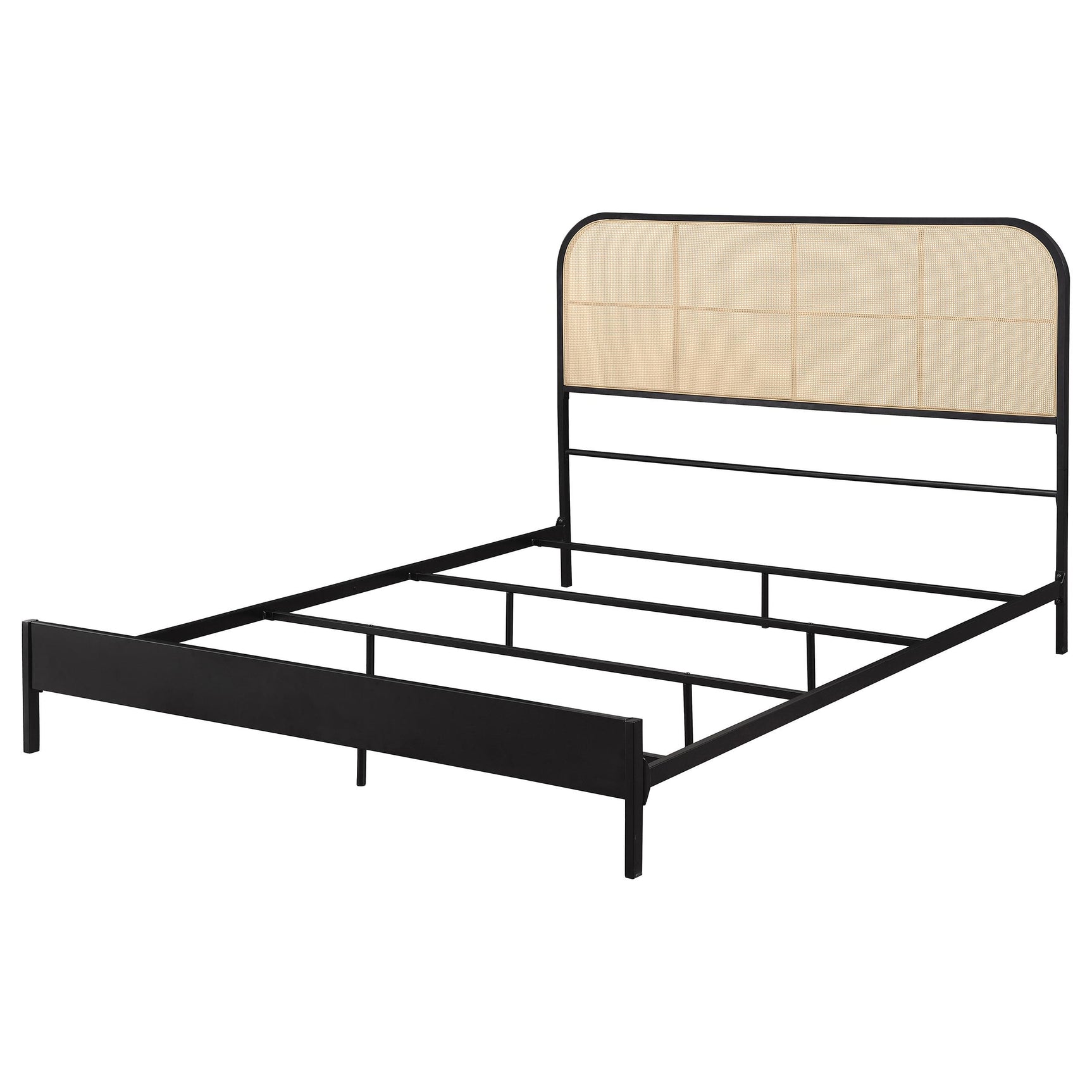 Black metal frame footboard detail