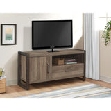 Dogue Brown Wood And Gunmetal Finish Premium Melamine Board Engineered Wood 51" Tv Stand - Ella Furniture