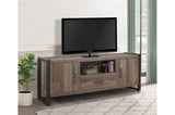 Dogue Brown Modern Sleek Contemporary Solid Wood Metal Media (63) Tv Stand And 2 4-Shelf Bookcases - Ella Furniture