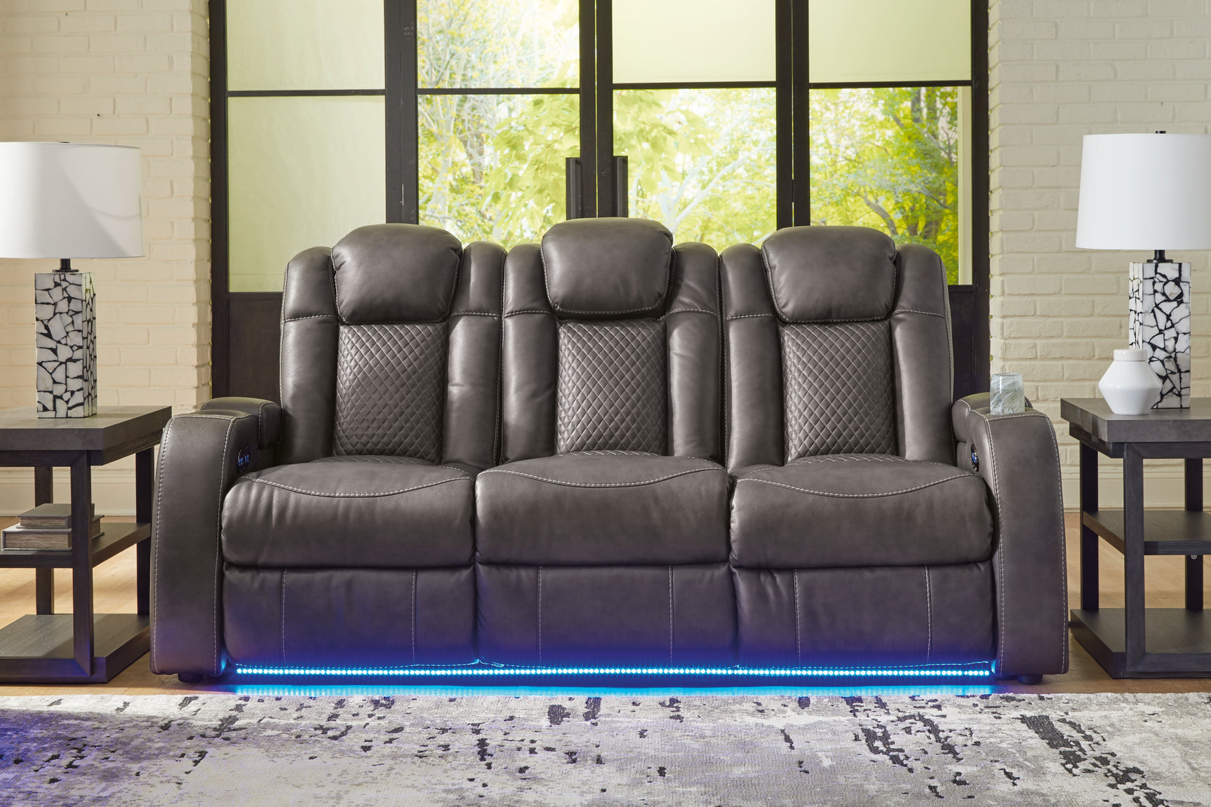 Fyne-Dyme Shadow Sofa, Loveseat and Recliner front view