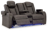 Loveseat seat and stitching detail