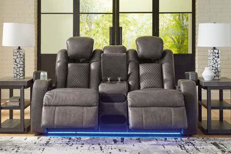 Fyne-Dyme Shadow Sofa, Loveseat and Recliner front view