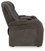 Recliner headrest close-up