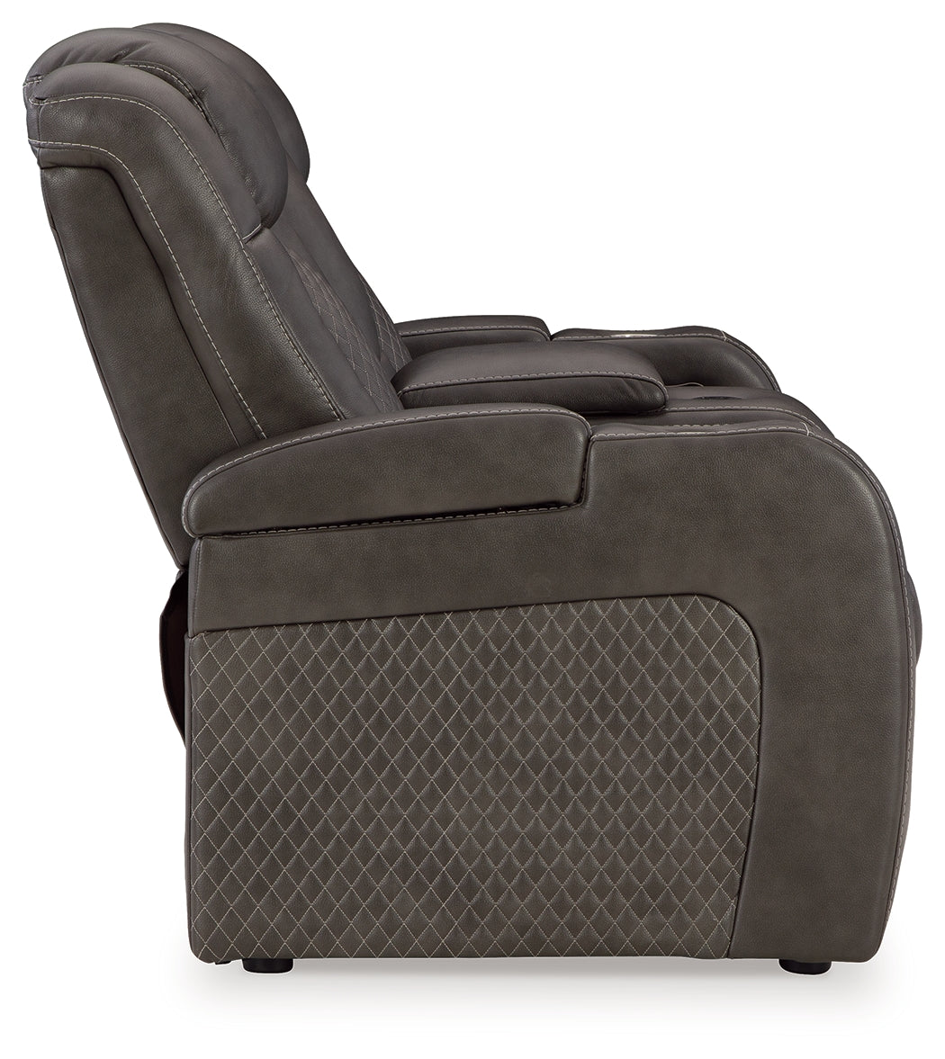 Recliner headrest close-up