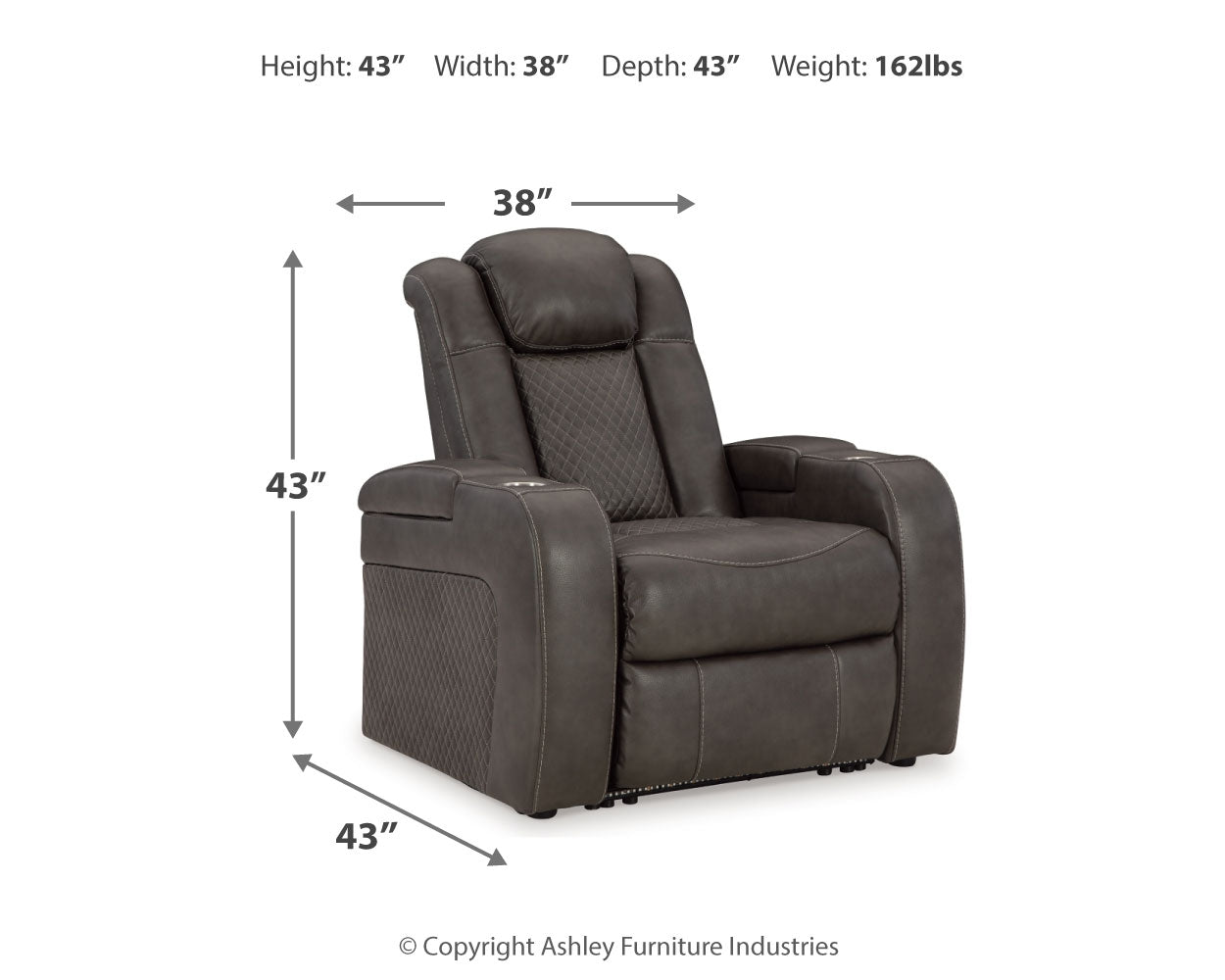 Fyne-Dyme Shadow Sofa, Loveseat and Recliner front view