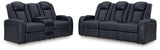 Storage arm with cup holders and charging ports