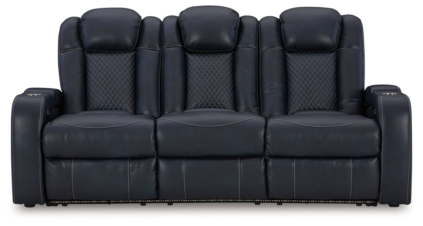 Storage compartment in loveseat arm