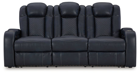 Storage compartment in loveseat arm