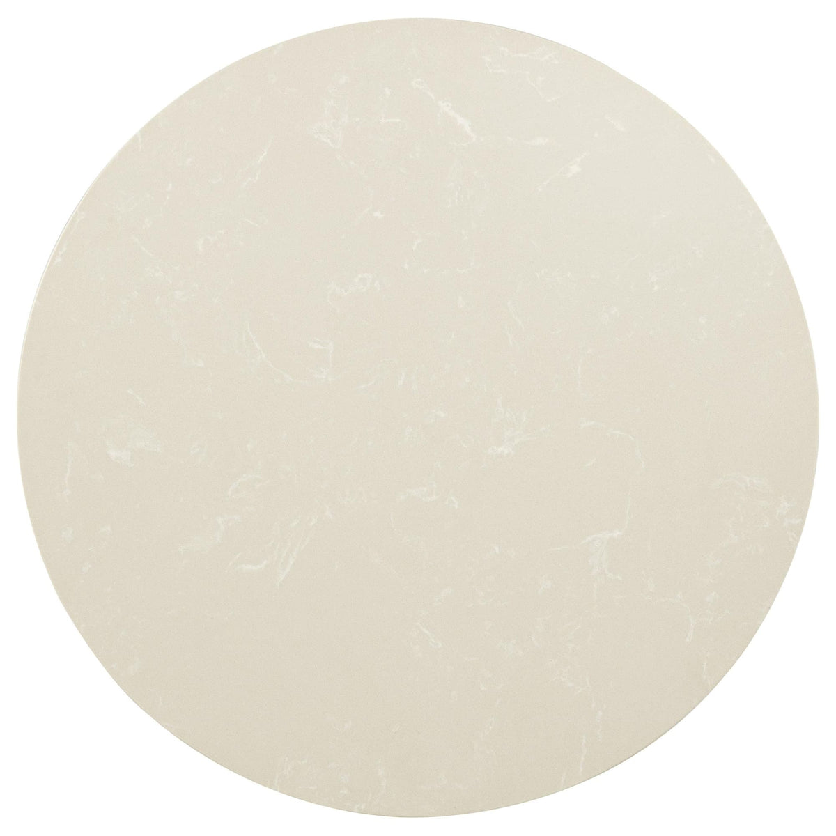 Lucaire Round Cultured Marble Top End Table Honed Cream and Sandstone — product image 4