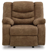 Front view of Partymate Brindle Faux Leather Recliner