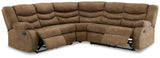 Partymate Brindle Sectional right-arm reclining loveseat open