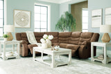 Partymate Brindle Sectional side detail with channel-stitched back