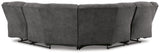 Back view of Partymate Slate 2-Piece Reclining Sectional