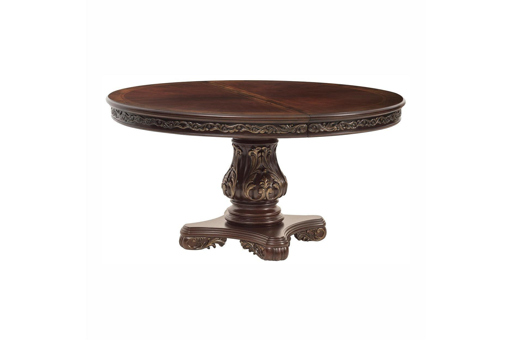 Deryn Park Cherry Modern Classic Traditional Solid Wood Upholstered Oval Dining Room Set - Ella Furniture
