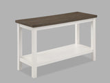 Dakota sofa table chalk brown white front