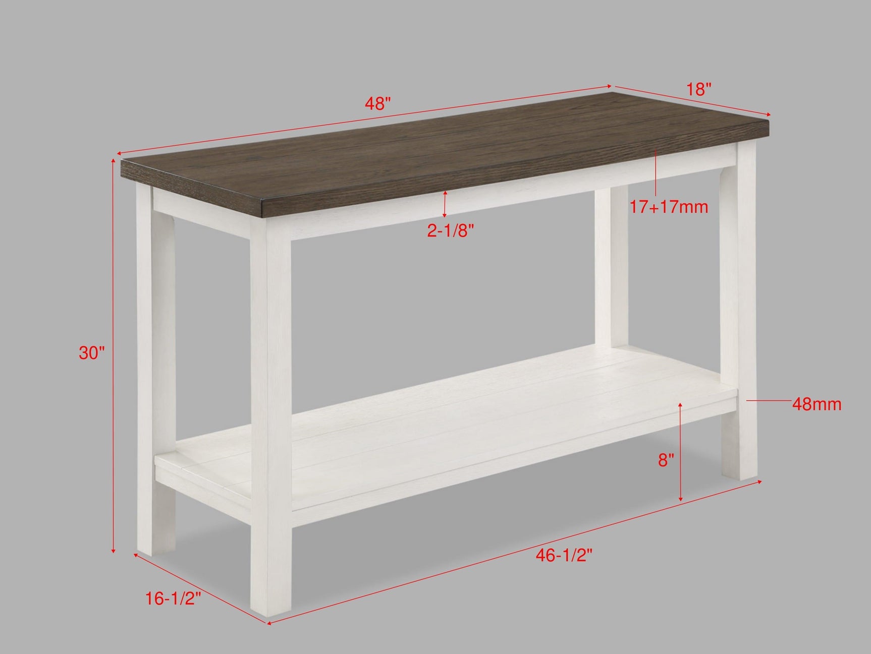 Dakota sofa table side angle