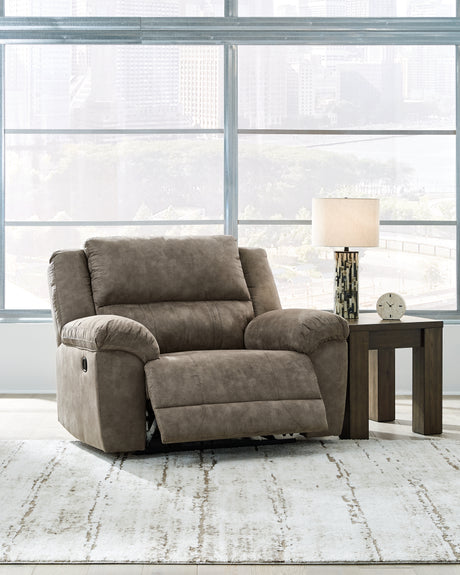 side view with recliner partially extended