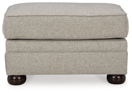 Side view of Gaelon Dune Chenille Ottoman