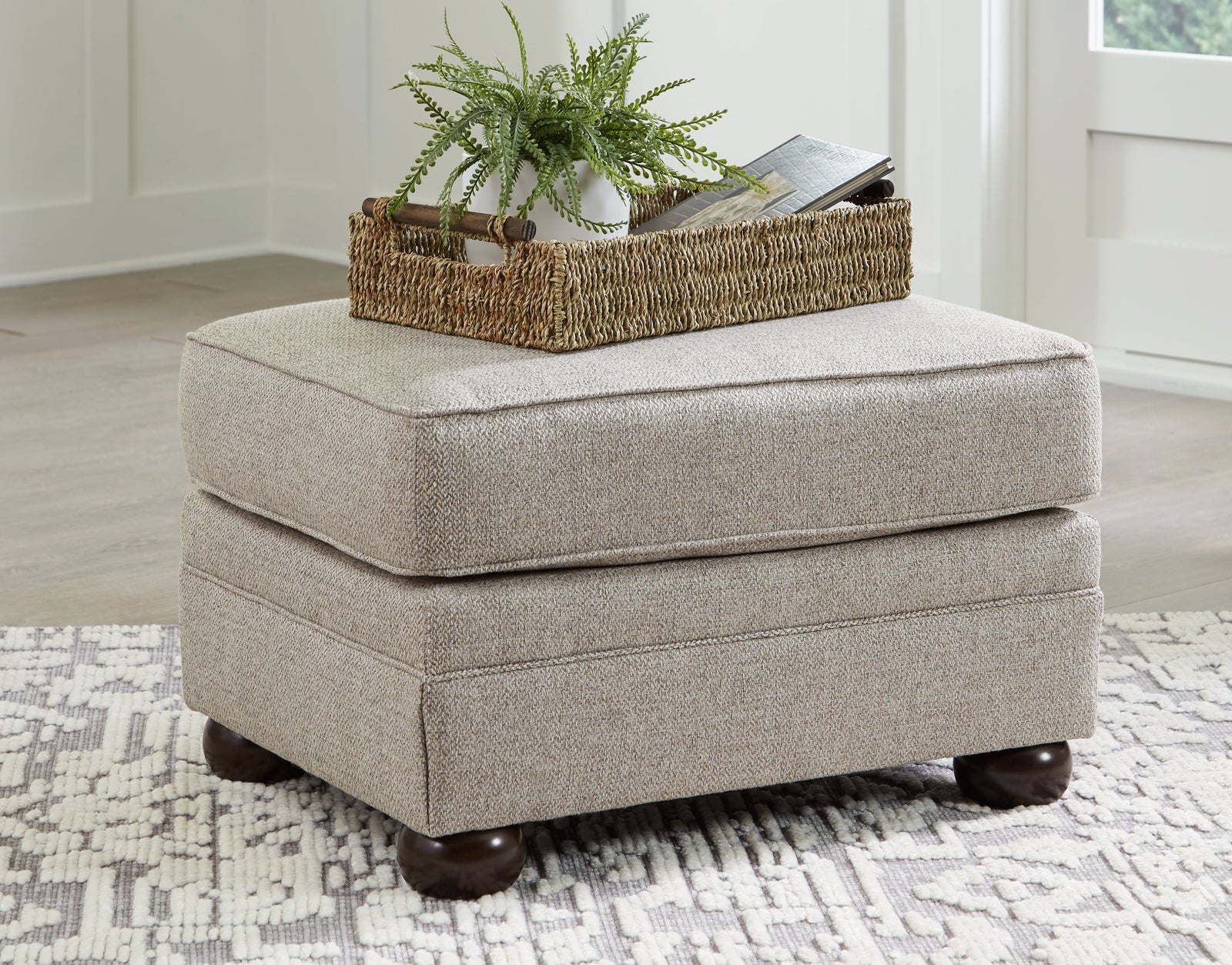 Gaelon Dune Chenille Ottoman