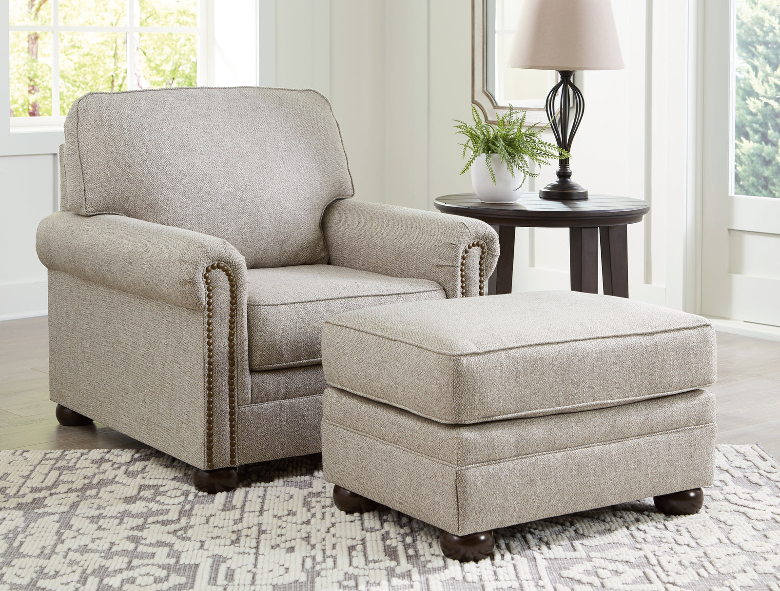 Gaelon Dune Chair and Ottoman