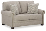 Gaelon Loveseat side view showing bun leg