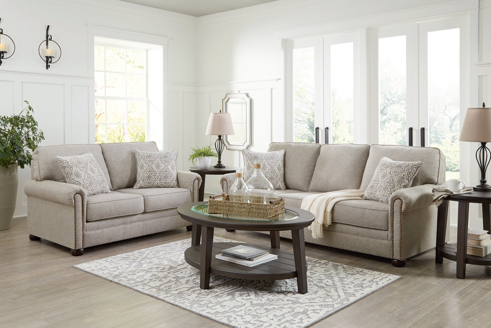 main view of Gaelon Dune Sofa and Loveseat furniture