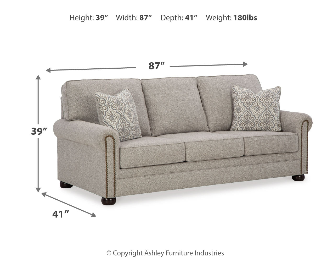 Gaelon Dune Sofa side profile
