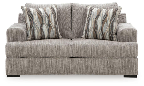 Lofwood Fossil Chenille Loveseat — front view