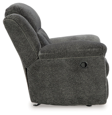 Side view showing recliner mechanism of Frohn Recliner