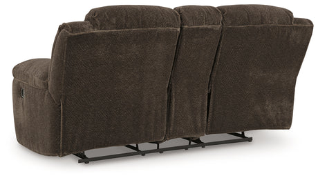 Back view of Frohn reclining loveseat