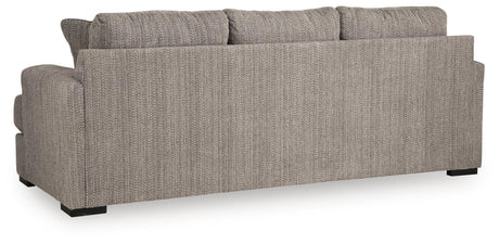 Lofwood Fossil Chenille Sofa — back view