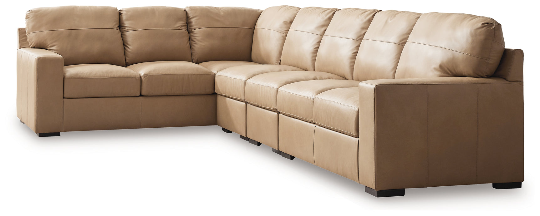 Bandon Toffee 4-Piece Sectional sofa close detail